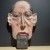 Ekspresjonistyczna płaskorzeźba groteska art brut, metal, ręcznie malowana