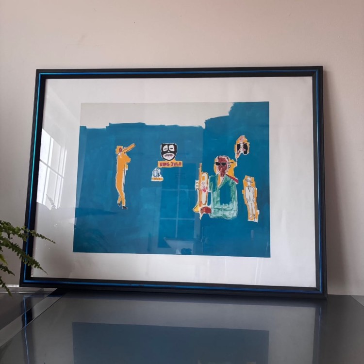 King Zulu Reprodukcja ikonicznej pracy Jeana-Michela Basquiata z 1986 roku