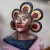 Ekspresyjna rzeźba współczesna papier mâché unikat