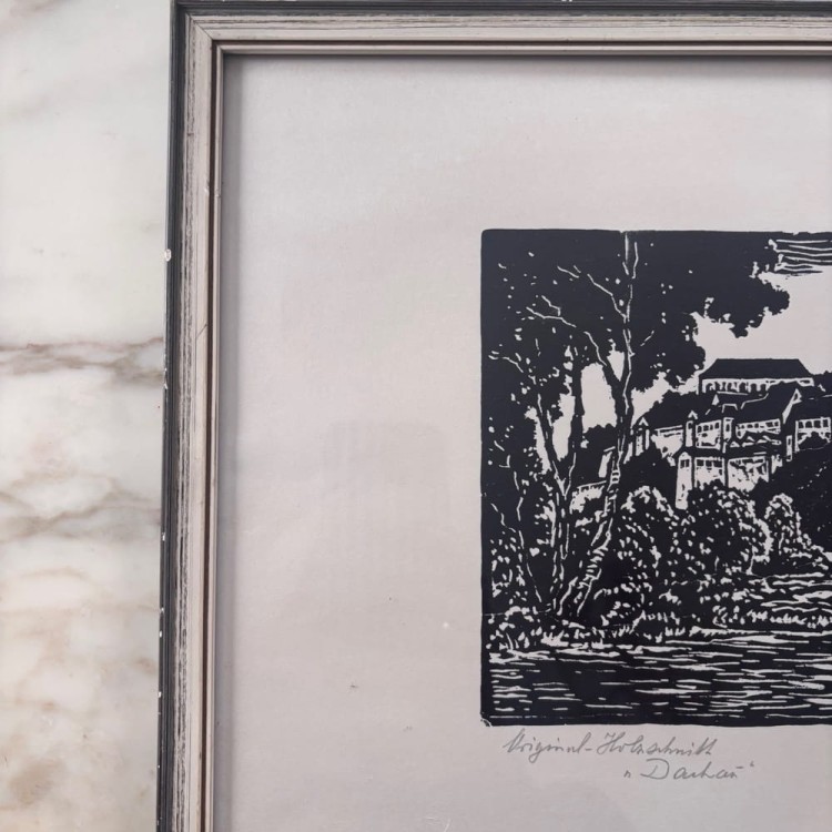 Carl Thiemann oryginalny drzeworyt niemiecka grafika lata 20-te