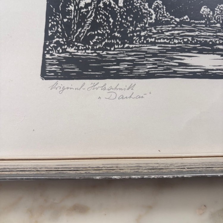 Carl Thiemann oryginalny drzeworyt niemiecka grafika lata 20-te