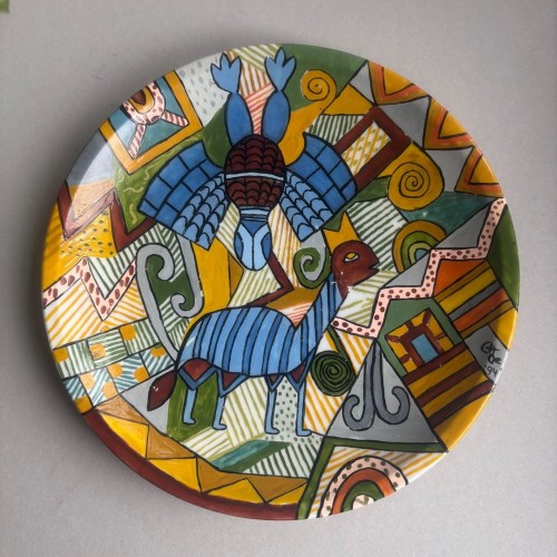 Malowany talerz dekoracyjny Porcelana Bauscher Weiden