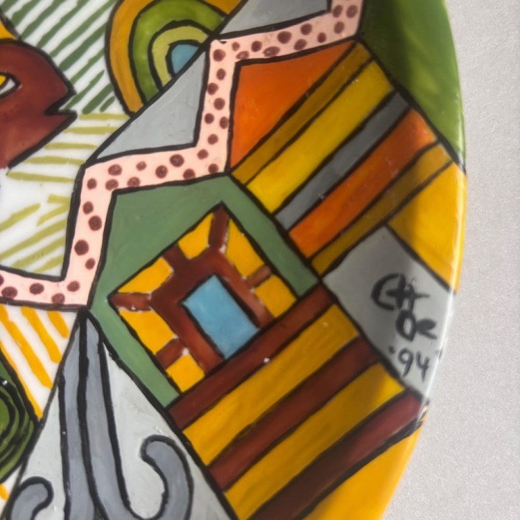 Malowany talerz dekoracyjny Porcelana Bauscher Weiden