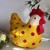 Kurka z paper mache Chickaletta tak tak żółta i w kropki