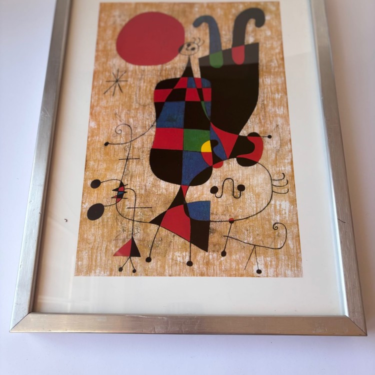Joan  Miró „Figures and Dog in front of the Sun”, wyd.  z 1994 r