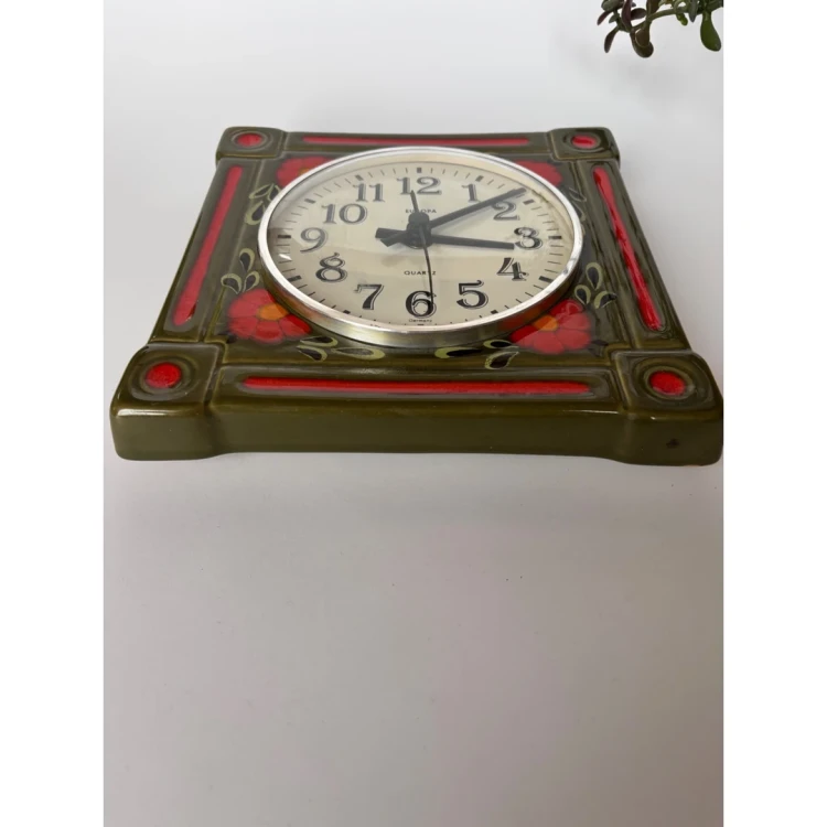 Zegar ceramiczny z lat 70-tych Europa