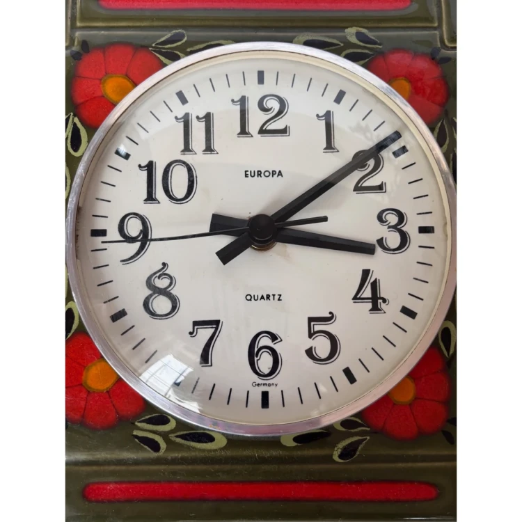 Zegar ceramiczny z lat 70-tych Europa