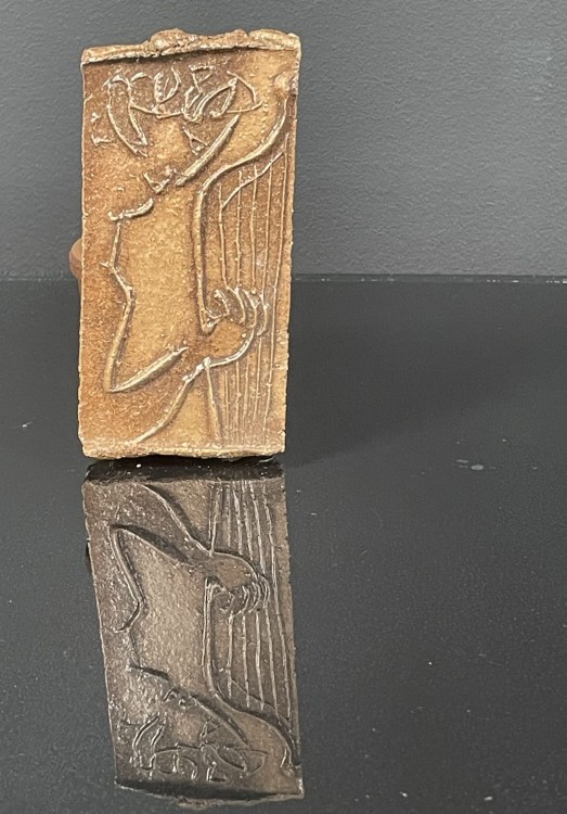 Plakieta ceramiczna ozdobna ceramiczna w nurcie secesyjnym