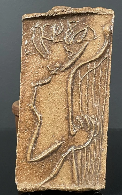 Plakieta ceramiczna ozdobna ceramiczna w nurcie secesyjnym