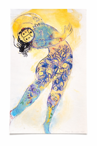Marc Chagall szkic kostiumu do baletu „Ognisty ptak”
