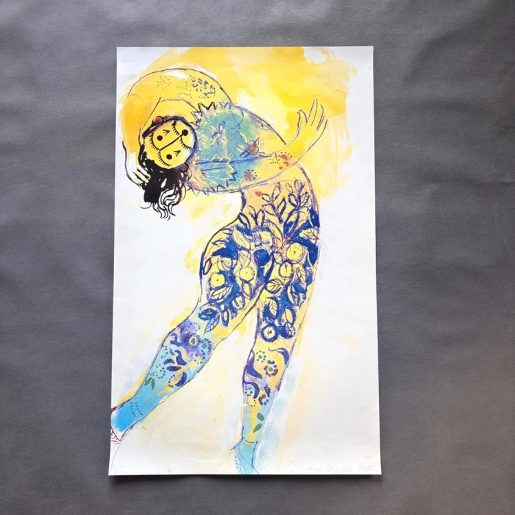 Marc Chagall szkic kostiumu do baletu „Ognisty ptak”