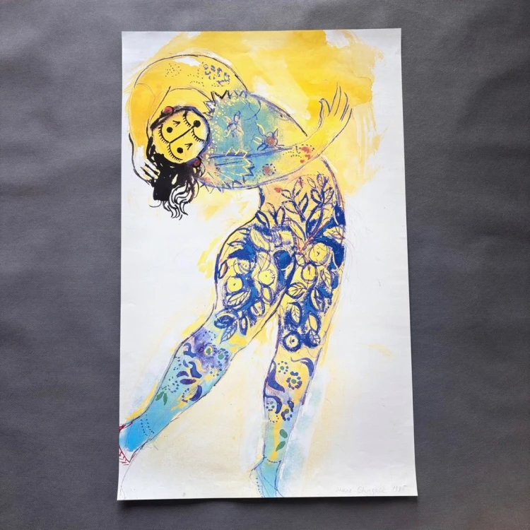 Marc Chagall szkic kostiumu do baletu „Ognisty ptak”