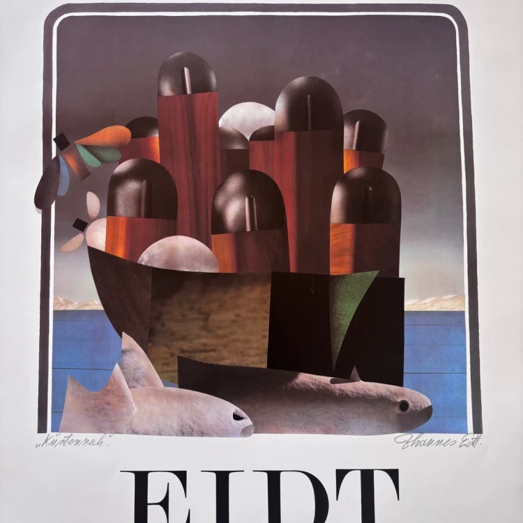 Johannes Eidt Plakat w Gallery 77 w Ginza, Tokio, podpisany