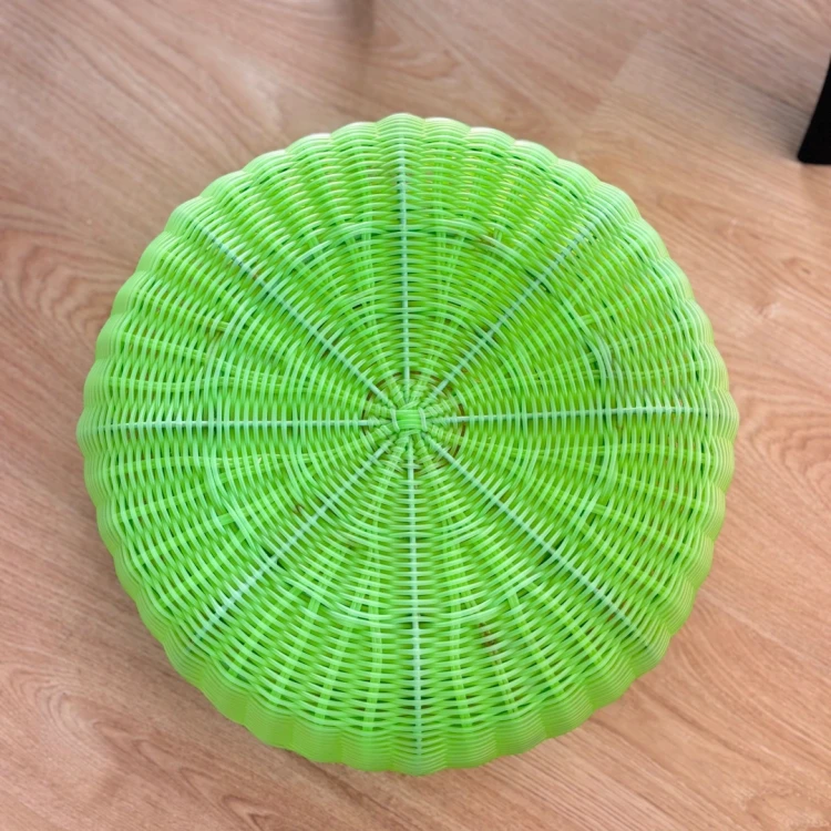 Limonkowe pufy Ikea z lat 90-tych