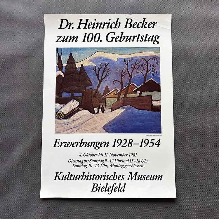 Dr. Heinrich Becker 1981 Gabriele Münter Vintage