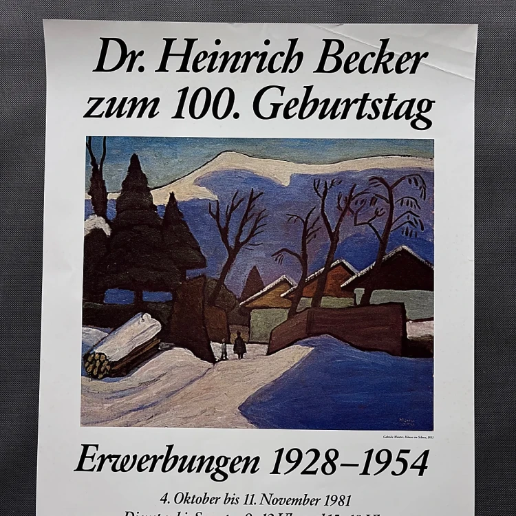 Dr. Heinrich Becker 1981 Gabriele Münter Vintage