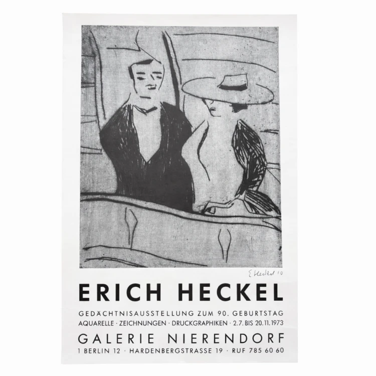Erich Heckel afisz wystawowy Galerie Nierendorf w Berlinie 1973