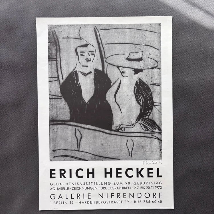 Erich Heckel afisz wystawowy Galerie Nierendorf w Berlinie 1973