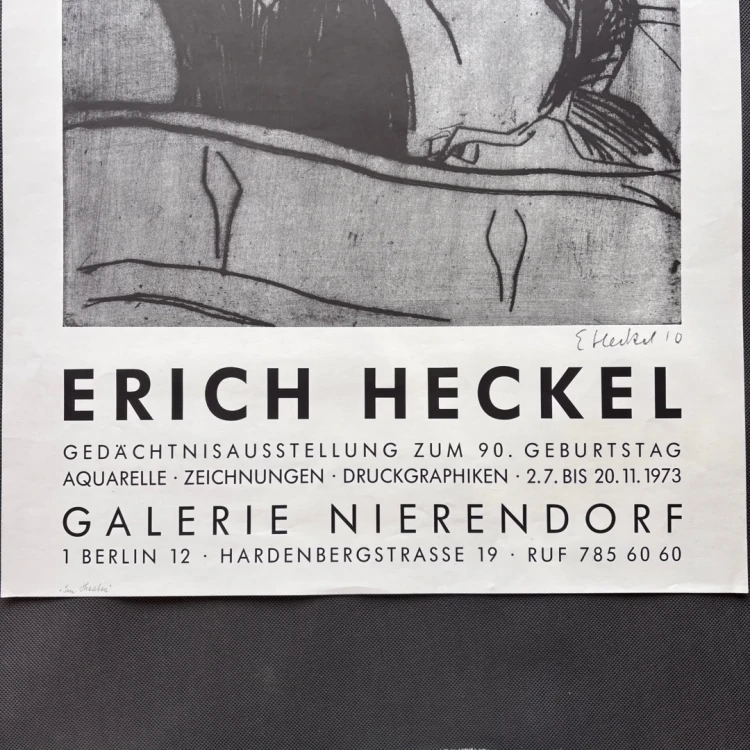 Erich Heckel afisz wystawowy Galerie Nierendorf w Berlinie 1973