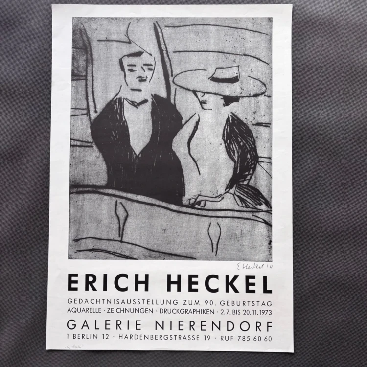 Erich Heckel afisz wystawowy Galerie Nierendorf w Berlinie 1973