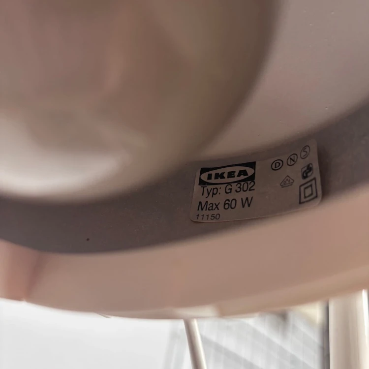 Stojąca metalowa lampa Ikea 80-te