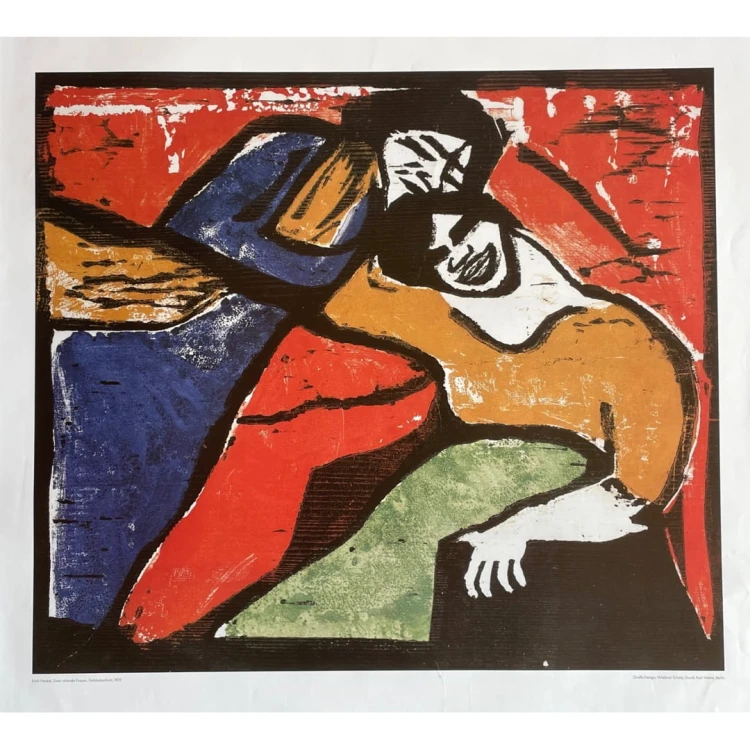 Graphik der Brücke 1984 plakat muzealny Berlin Vintage