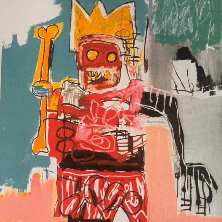 Reprodukcja ikonicznej pracy Jeana-Michela Basquiata