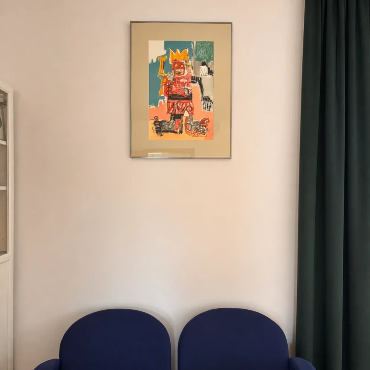 Reprodukcja ikonicznej pracy Jeana-Michela Basquiata