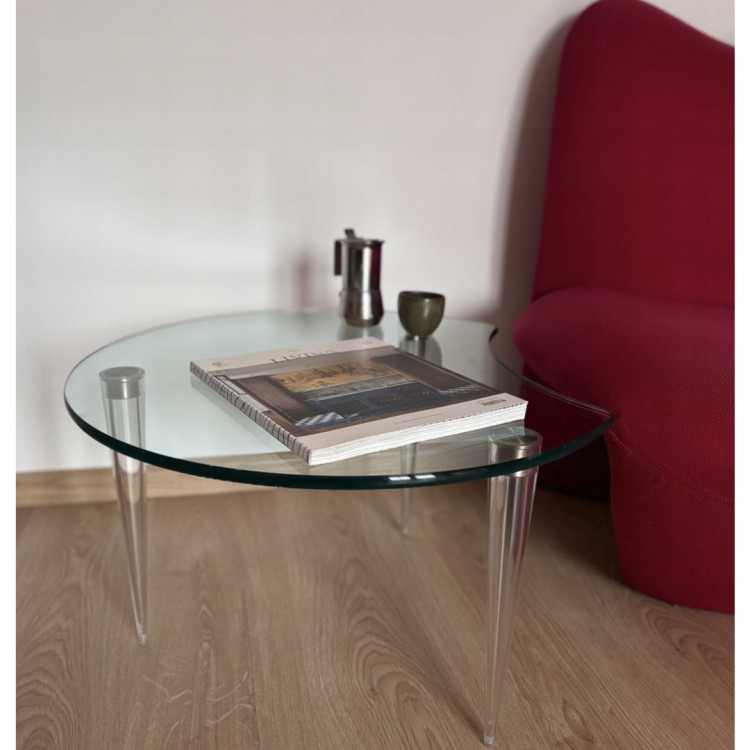 Tonelli Design Lobacevskij - szklany włoski stolik kawowy premium.