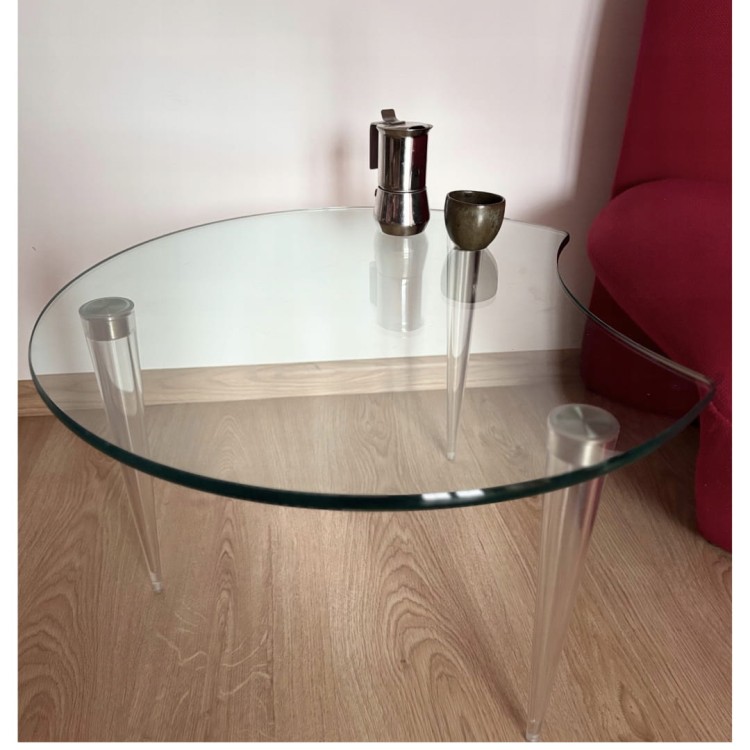 Tonelli Design Lobacevskij - szklany włoski stolik kawowy premium.