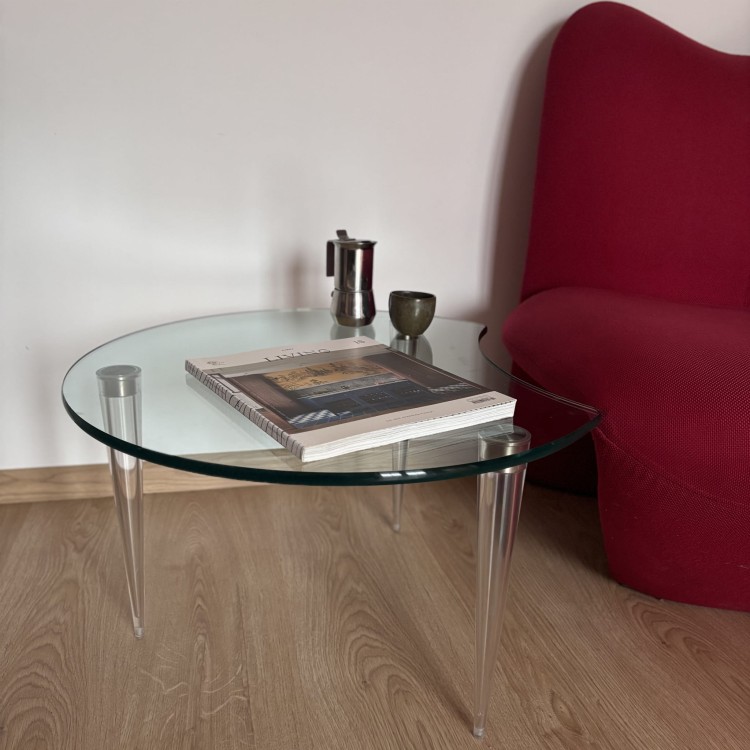 Tonelli Design Lobacevskij - szklany włoski stolik kawowy premium.