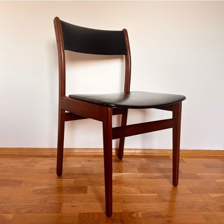 Komplet 4 duńskich krzeseł w stylu Mid Modern