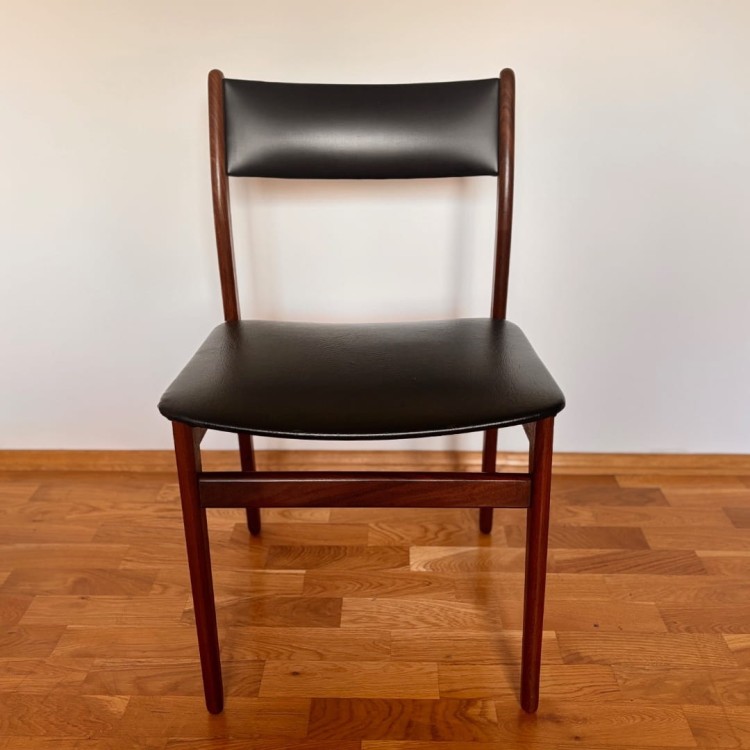 Komplet 4 duńskich krzeseł w stylu Mid Modern