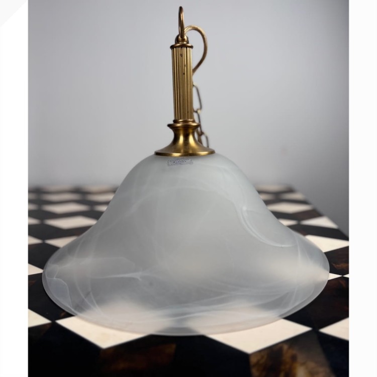 „ Murano w mosiądzu” – lampa sufitowa GKS Leuchten , Niemcy, lata 80.