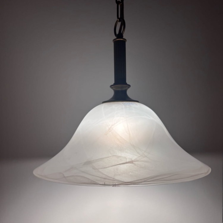 „ Murano w mosiądzu” – lampa sufitowa GKS Leuchten , Niemcy, lata 80.