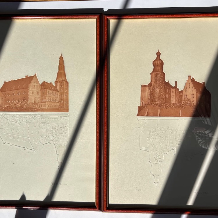 Zestaw grafika architektoniczna, Joseph Robers, blind embossing, Niemcy, XX w