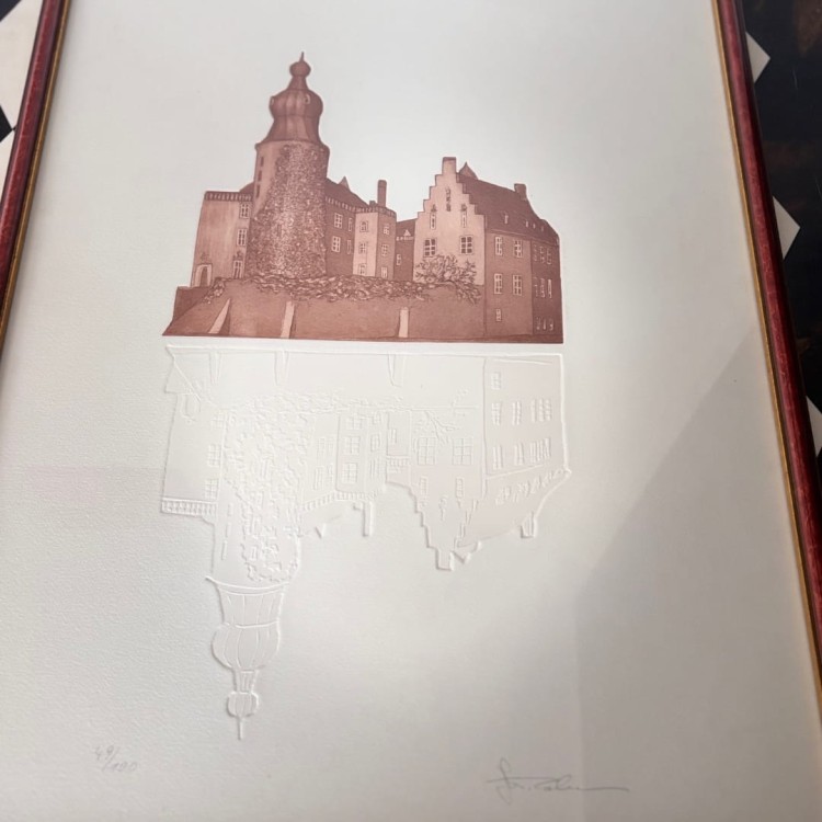 Zestaw grafika architektoniczna, Joseph Robers, blind embossing, Niemcy, XX w