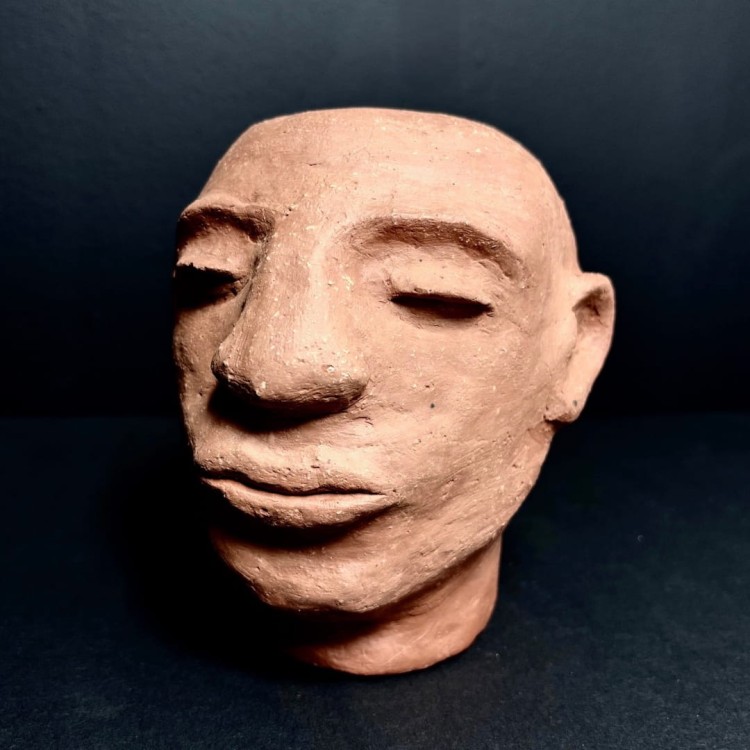Ręcznie wykonana ceramiczna głowa terakota rzeźba artystyczn