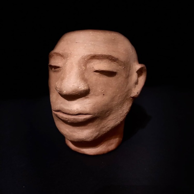 Ręcznie wykonana ceramiczna głowa terakota rzeźba artystyczn