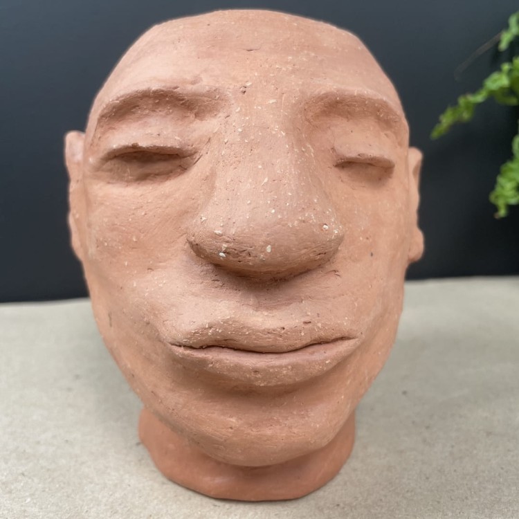 Ręcznie wykonana ceramiczna głowa terakota rzeźba artystyczn